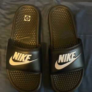 Nike black slides